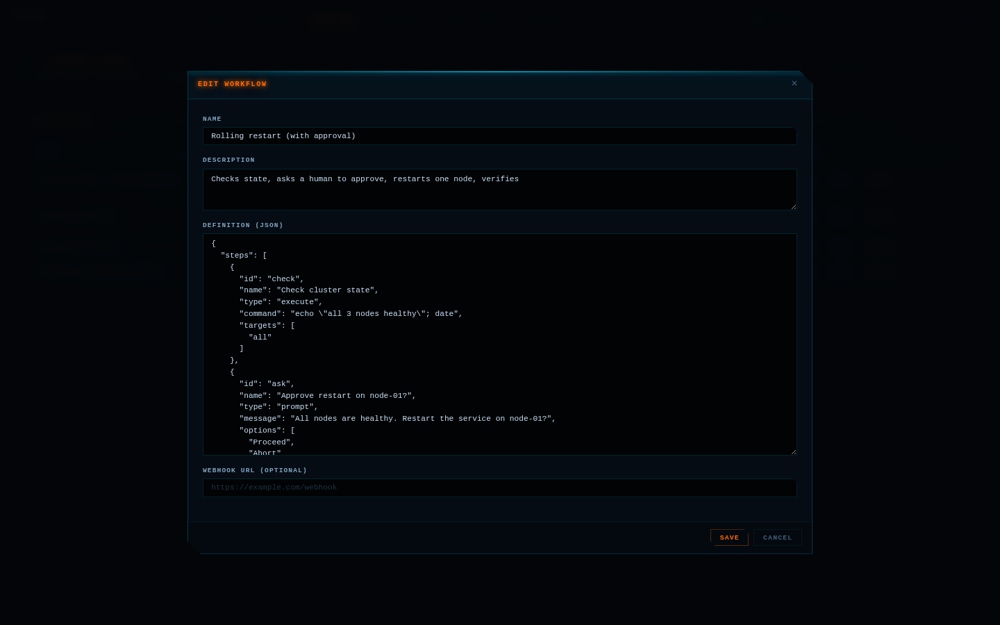 Workflow editor