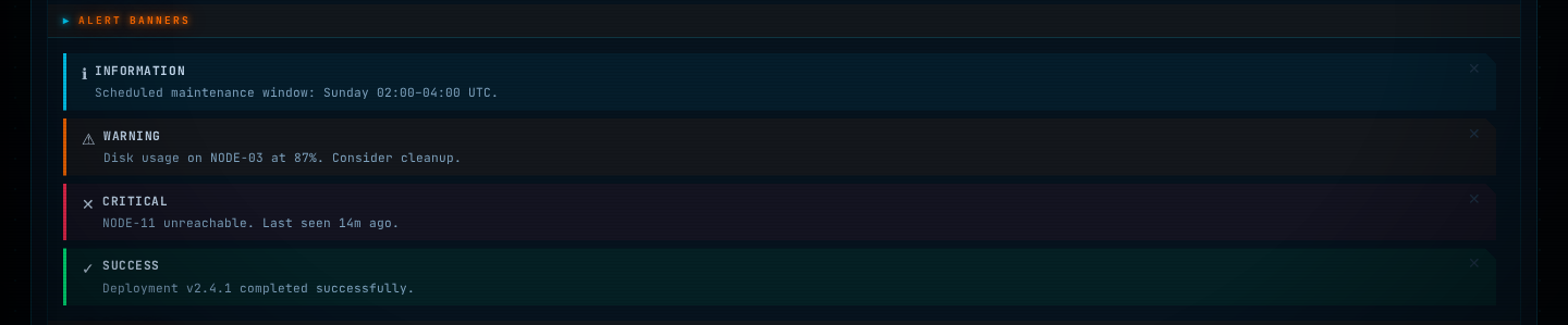 Alert banners